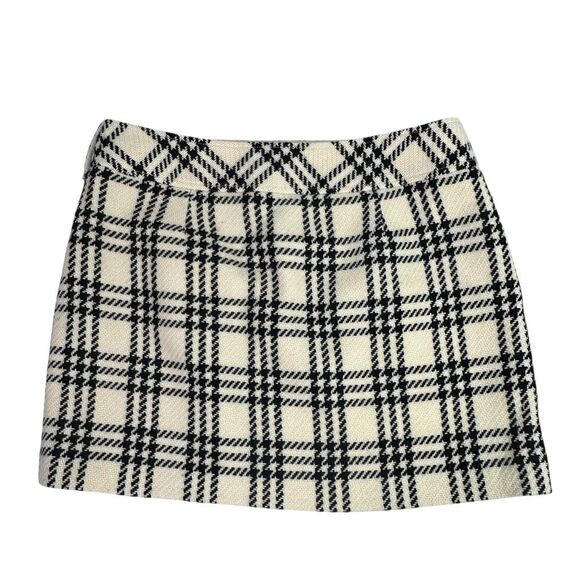 J. Crew Womens size 14 Wool Skirt Cream & Black - Picture 2 of 5